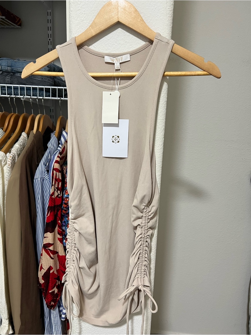 WAYF Ruched Tank Top - Picture 4 of 7